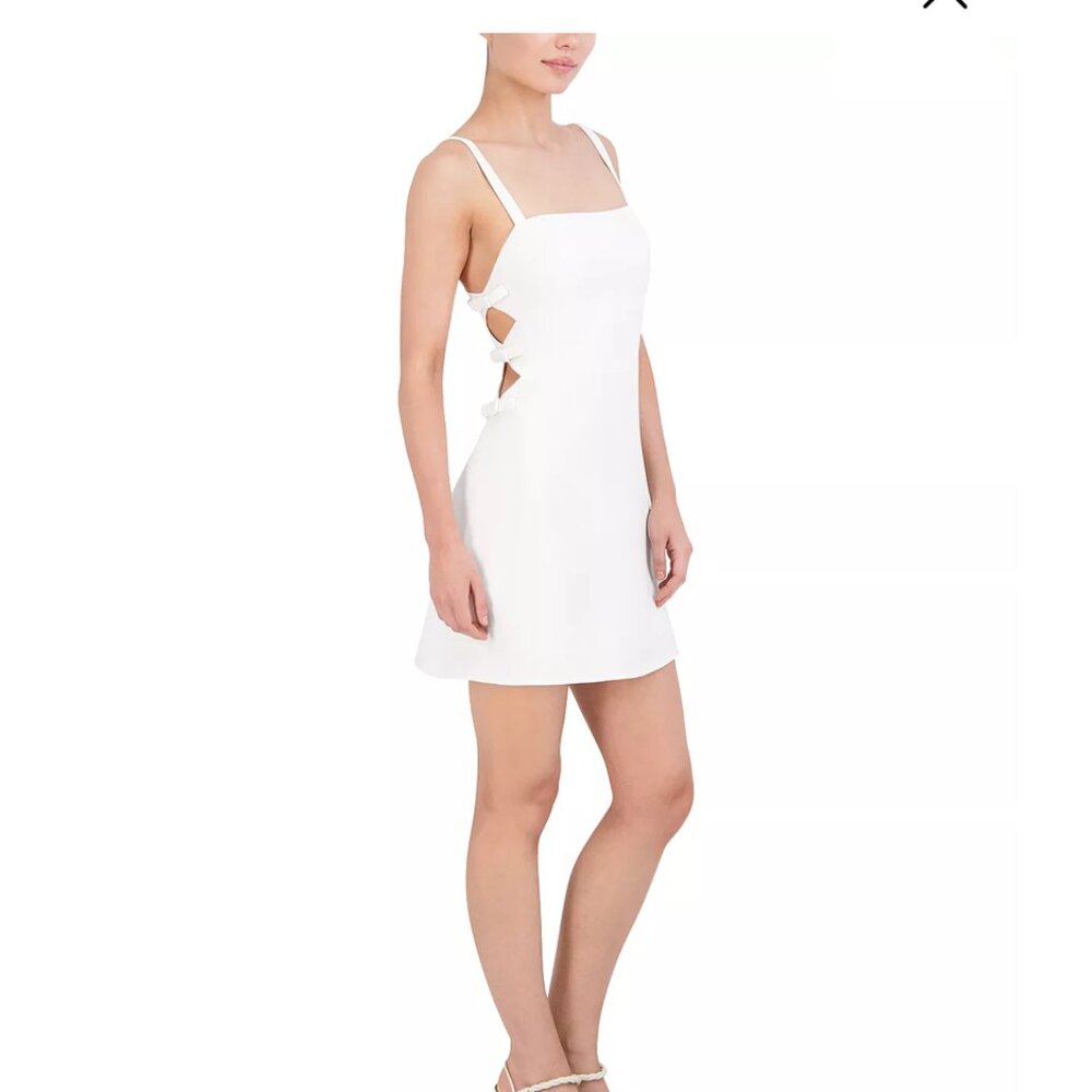 BCBGMAXAZRIA Little White Dress size 2 bows cutouts